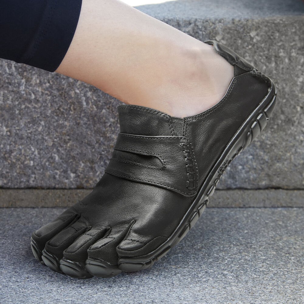 Zapatos Descalzos Hombre Negros - FiveFingers Cvt-Leather - JMCWUL-753